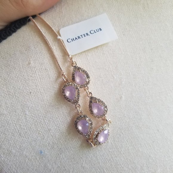 Charter club opal slider bracelet adjustable pink - Picture 2 of 3